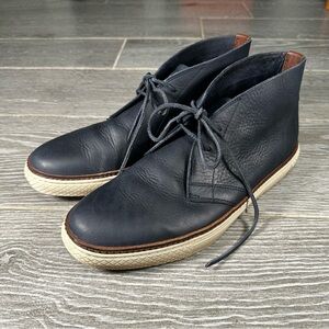 FRYE Essex Chukka Boot Sneaker Navy Blue Leather Lace Up Men's Size 11.5